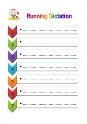 English Worksheet: running dictation