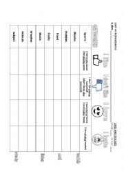 English Worksheet: LIKES AND DISLIKES