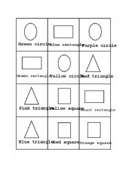 English Worksheet: Shapes Go Fish