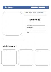 English Worksheet: My Profile