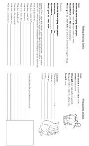 English Worksheet: Guided writing