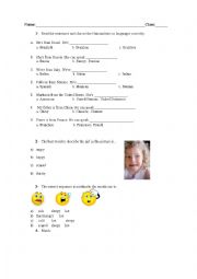 English Worksheet: Feelings and emoticons verb to be