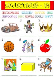 English Worksheet: adjectives - 19