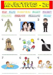 English Worksheet: adjectives - 20