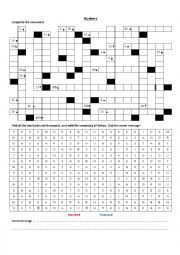 English Worksheet: Crossword & Wordsearch Numbers 1-1000