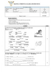 English Worksheet: Test Present Continuous and Simple