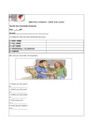 English Worksheet: First Day Class