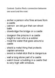 English Worksheet: castles