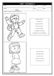 English Worksheet: colors and clothes