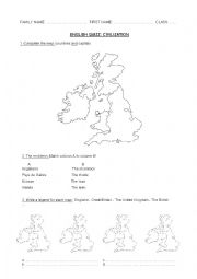 English Worksheet: Geography test