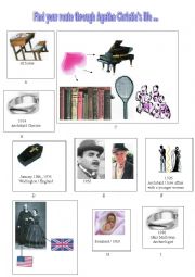 English Worksheet: Telling about Agatha Christies life 