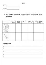 The Present Simple Test