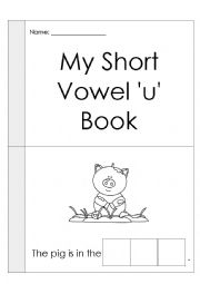 English Worksheet: Short Vowel u booklet