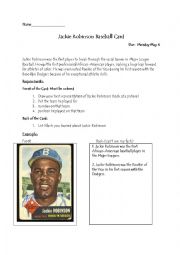 Jackie Robinson Baseball Card