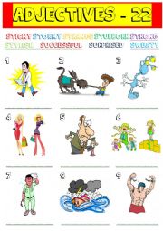 English Worksheet: adjectives - 22