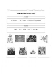 English Worksheet: Humpty Dumpty Vocabulary Worksheet