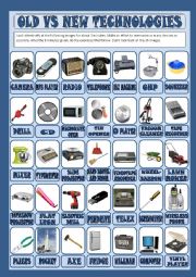 English Worksheet: Old vs New technologies