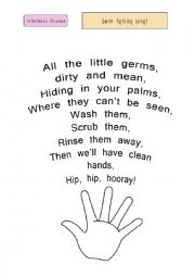 Germ Fighting Song Worksheet