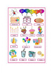 English Worksheet: Party Time