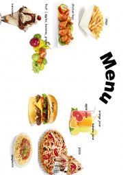 English Worksheet: Restaurant Menu