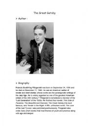 English Worksheet: Scott Fitzgerald - The Great Gatsby