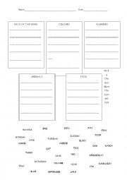 English Worksheet: Vocabulary 