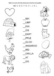 English Worksheet: Alphabet Match