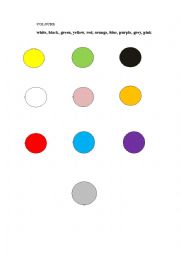 English Worksheet: colours