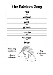 English Worksheet: Rainbow