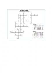 English Worksheet: Crossword - Months