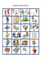 English Worksheet: CHILDRENS GAMES AND TOYS