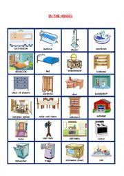 English Worksheet: IN THE HOUSE