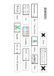 Classroom instructions dominoes