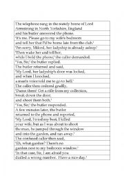 English Worksheet: Telephone - anecdote