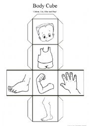 English Worksheet: Body Dice