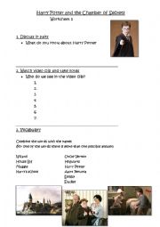 English Worksheet: Harry Potter and the Chamber of Secrets (Dobby warns Harry)