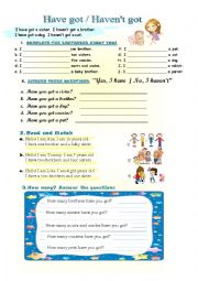 English Worksheet: Have got