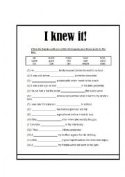 English Worksheet: I knew it!