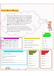 English Worksheet: Read about mariem 