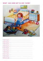 English Worksheet: Has got writing activity