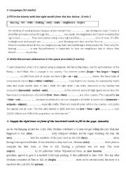 English Worksheet: first year 3rd midterm test