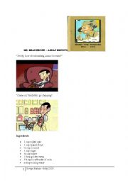 English Worksheet: Mr.Bean making ANZAC biscuits