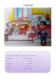 English Worksheet: Have got activity 