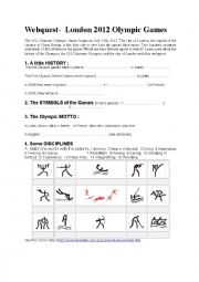 English Worksheet: Webquest  London 2012 Olympic games