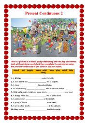 English Worksheet: Present Continuous 2