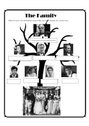 English Worksheet: Godfather Family Tree