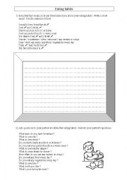 English Worksheet: Eating habits