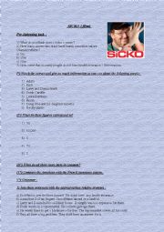 English Worksheet: Film : Sicko by Michael  Moore 