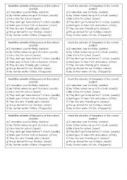 English Worksheet: adverbs