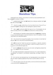 Marathon Tips